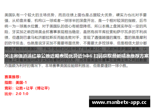关注微信逍遥红单公推近期表现优异近9中6 扫码获取最新精准推荐方案